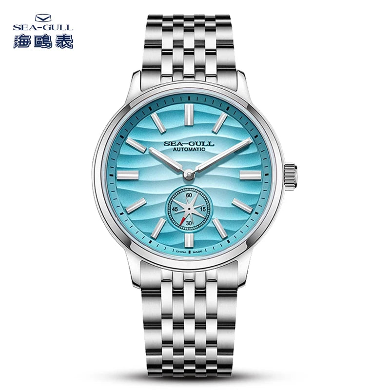 Seagull Natural Series 39.5mm Men's Watch Automatic Mechanical Watches Luminous Stainless Steel Sapphire Bracelet 2026 New 6180