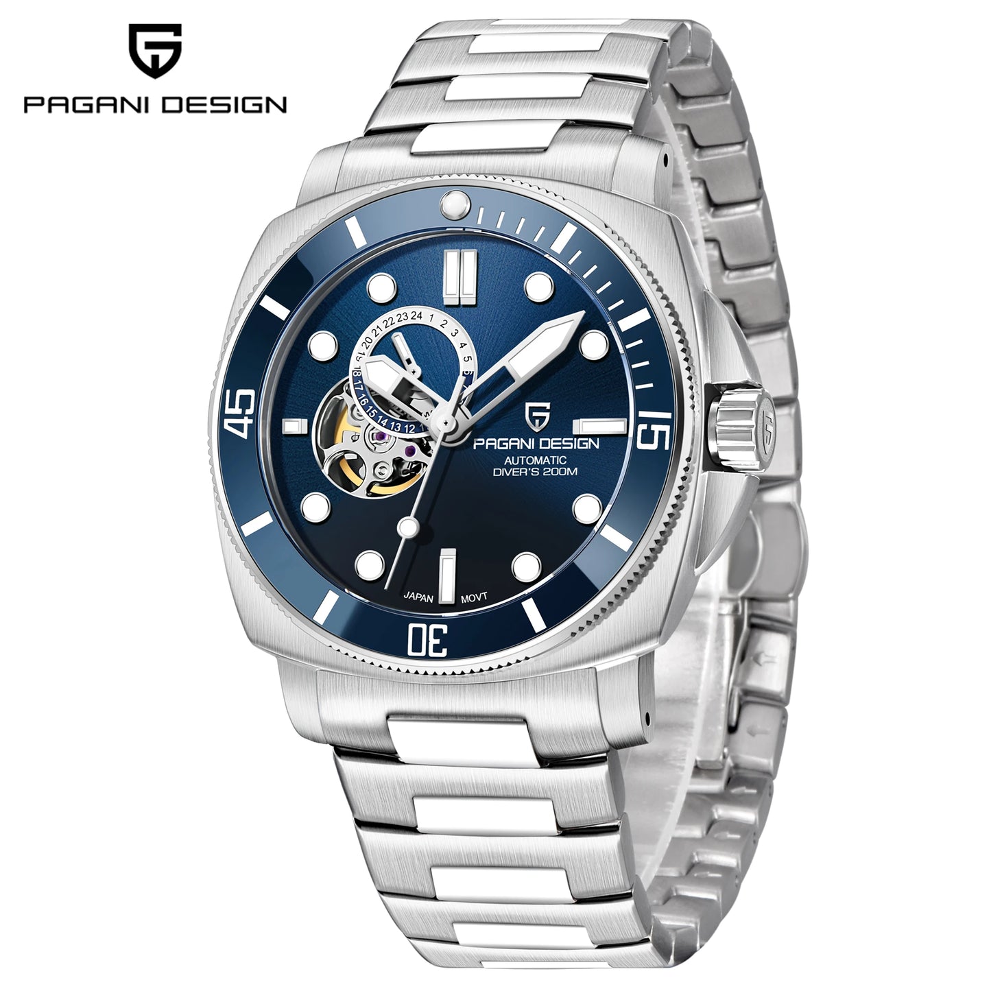 PAGANI DESIGN 2025 New Tourbillon Skeleton Luxury Automatic Watch For Men Japan NH39A Stainless Steel Mechanical Wristwatch Men