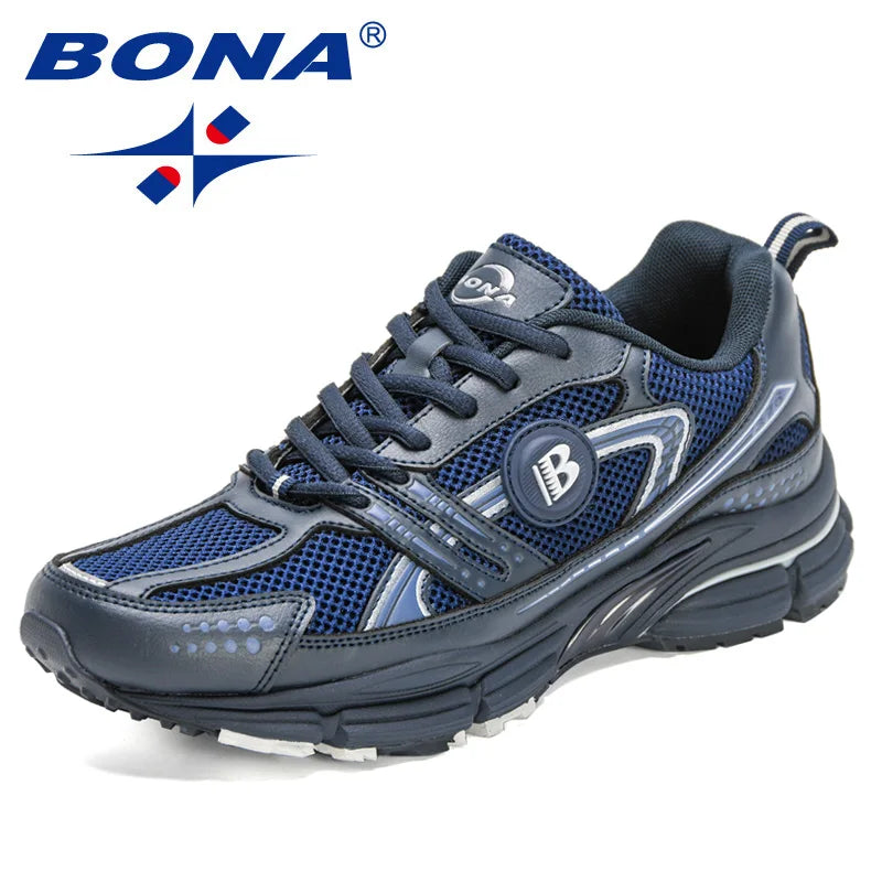 BONA Νέα Μοντέρνα Αθλητικά Παπούτσια Running για Άνδρες, Διαπνέοντα Παπούτσια Walking και Sports, Ανδρικά Sneakers Jogging με Μαλακή Εφαρμογή