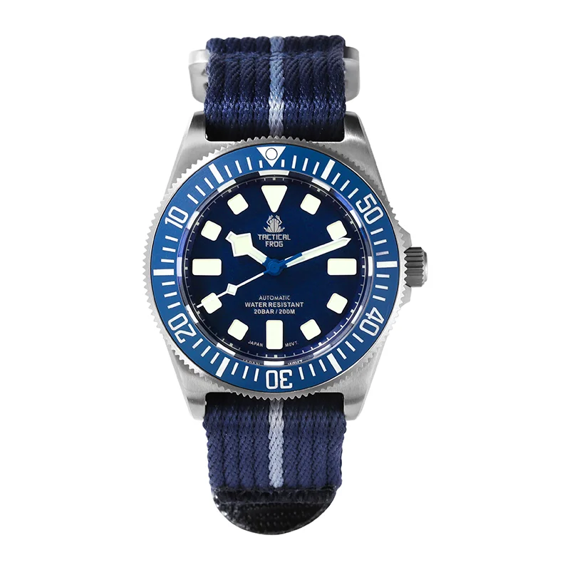 Tactical Frog FXD V4 Mechanical Watch NH35 Automatic Movement Titanium Mens Watches 200m Waterproof Sapphire Luminous 42mm Watch
