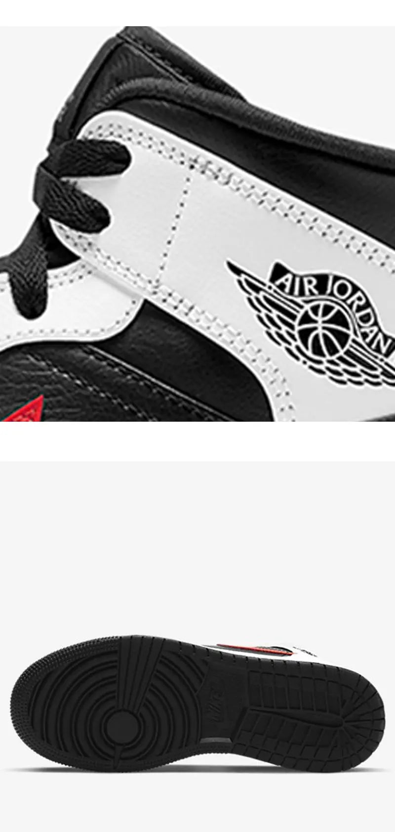 Nike genuine AIR JORDAN 1 men's mid top cushioned sports basketball shoes 554724-075