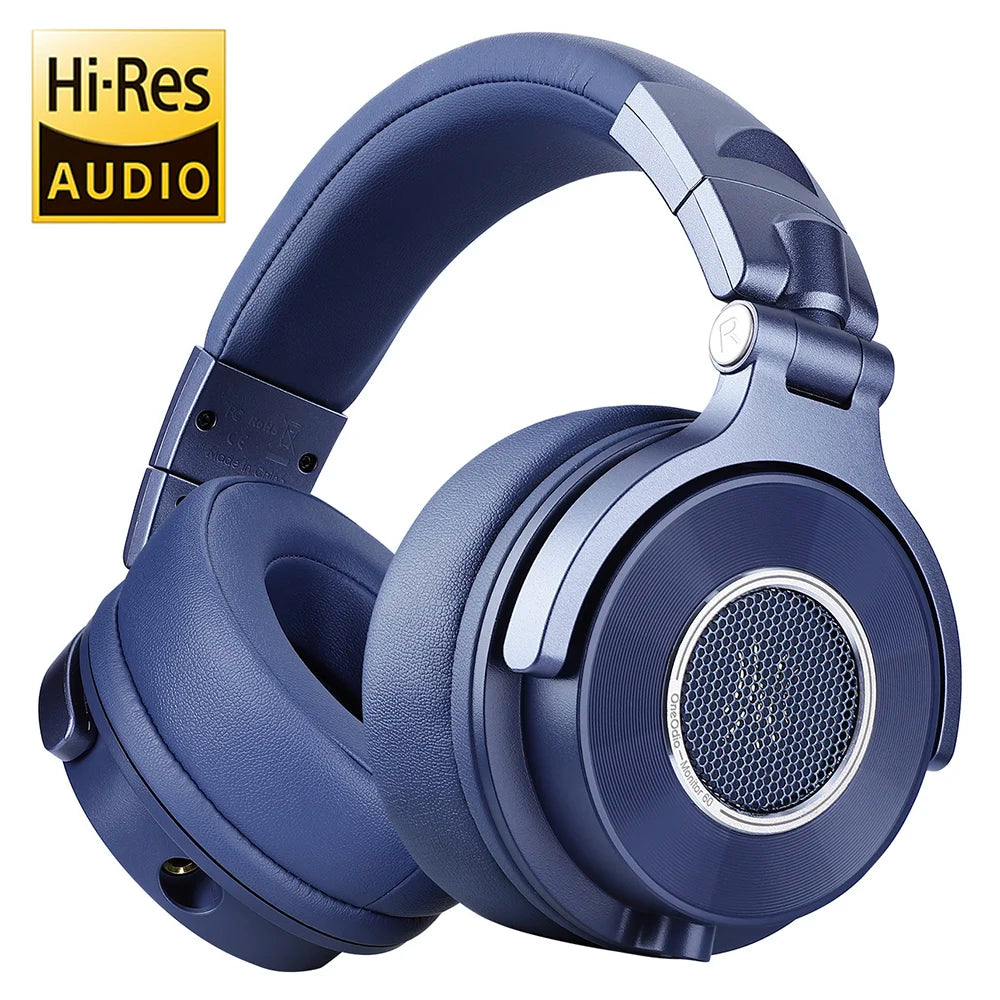 OneOdio Monitor 60 Wired HiFi Headphones Professional Studio DJ Headphones with 50mm Driver, Stereo Over Ear Headset, Detachable Cable & Microphone