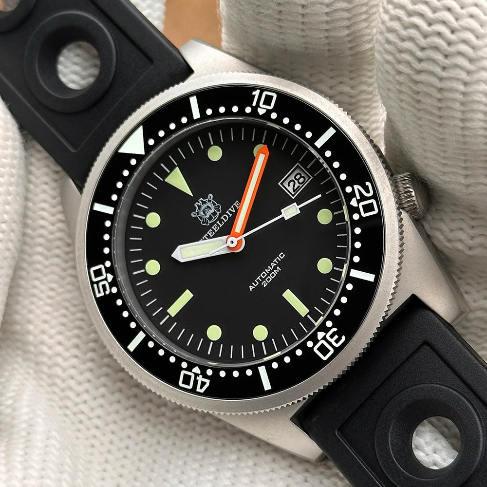 STEELDIVE Official SD1979 High Quality 200M Waterproof 42.5MM NH35 Automatic Ceramic Bezel Sapphire Glass Men Dive Watch Reloj