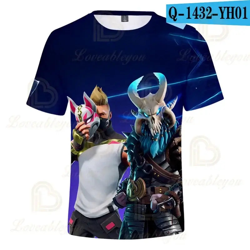 Fortnite Victory Kinderbekleidung für Jungen und Mädchen, Battle Royale 3D-Sweatshirt, Oberteile für Jungen und Mädchen, Kinder-T-Shirt, Hero-Teen-Tops