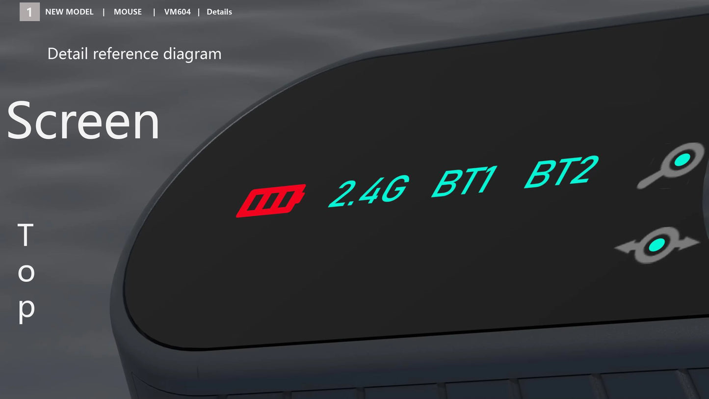 Ergonomická bezdrátová BT RGB myš 2.4GHz, duální režim, pro notebook, stolní počítač a kancelář, tichá bezdrátová vertikální herní myš