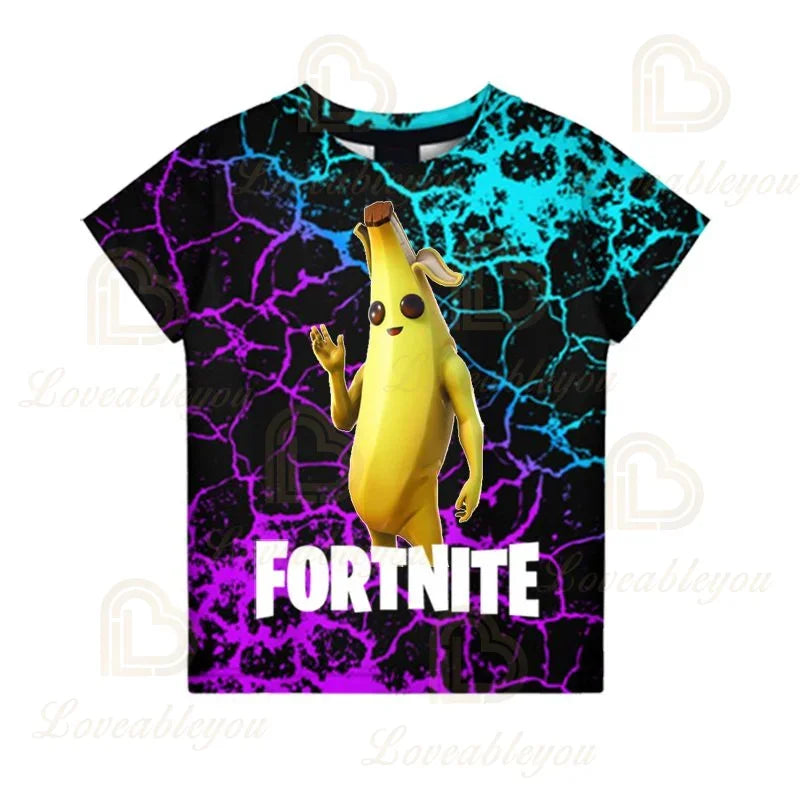 Fortnite Victory Royale Ninja Fashion 3D T-Shirts Summer Short Sleeve Children Clothing Cartoon Print Baby Clothes Kids T Shirt