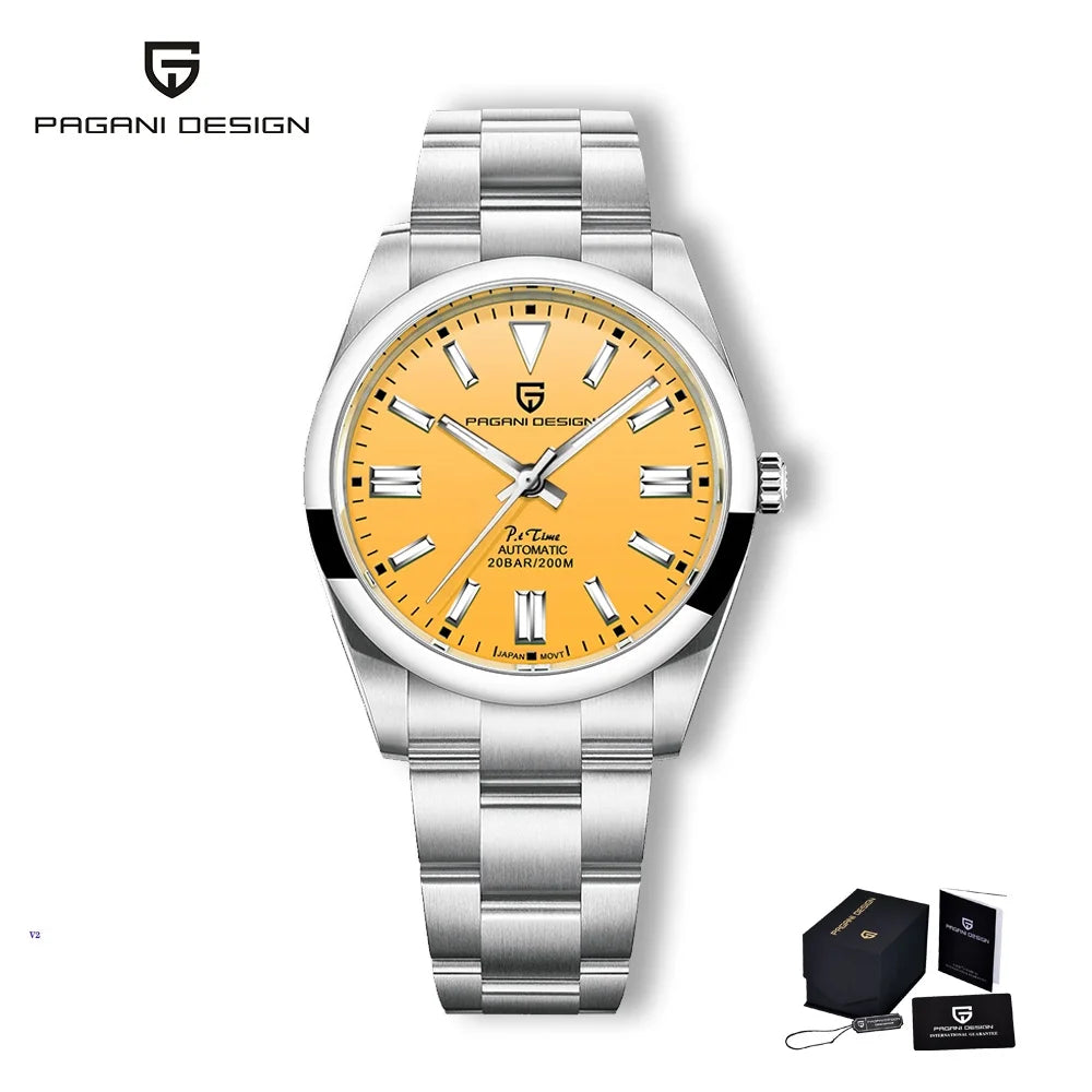 2026 PAGANI Design New 39mmMen's Mechanical Watches NH35/8215 Automatic Watch Sapphire Stainless Steel 20Bar Waterproof Reloj