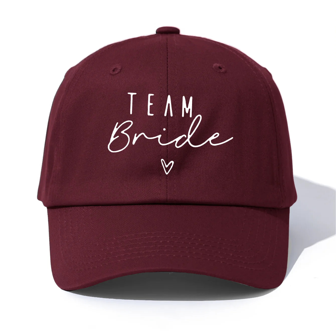 1pc Team Bride Print Baseball Cap for Adults, Minimalist Retro Style Casual Soft Adjustable Dad Hat, Perfect As Gift