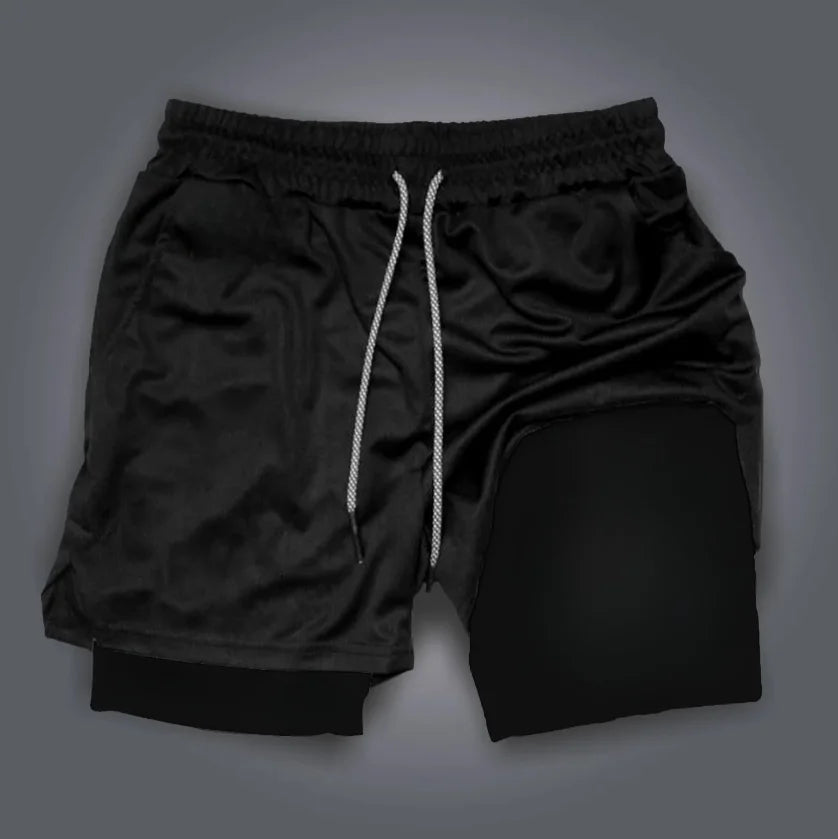 Calções Duplos Estampados Dragon Ball Majin Buu GOKU — Periféricos Gaming, Estilo Desportivo Americano, Confortáveis, Soltos e Respiráveis para Homem, Verão