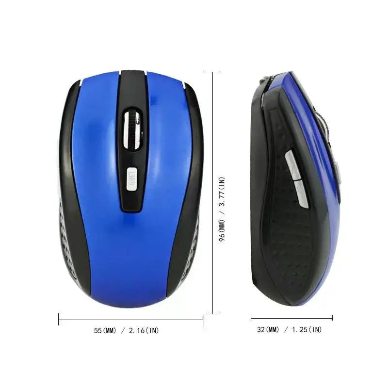 Wireless Mouse Silent 2.4G Wireless Mouse, Portable Optical Wireless Mouse with Adjustable 1600 DPI, USB Nano Receiver, Silent Wireless Mouse for Laptop, PC, MacBook & Notebook