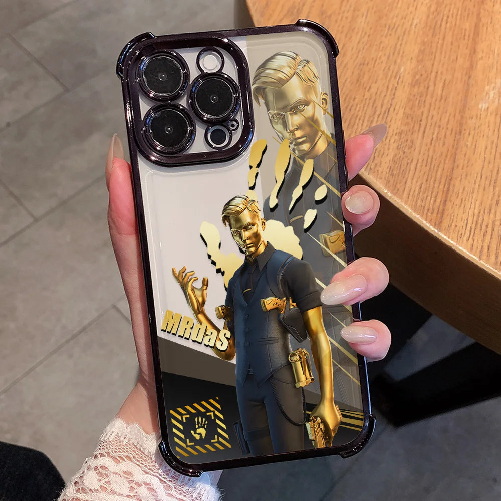Калъф за телефон Cartoon Games F-Fortnite с покритие за Xiaomi 15T 15 14 13 Poco M7 F7 F4 F5 X7 X6 X5 Pro Ultra 4G 5G, против падане, с въздушна възглавница