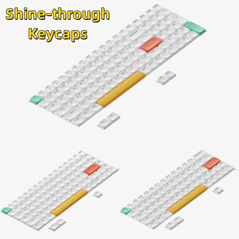 NuPhy nSA Profile Shine-through nSA PC Keycaps Transparent Keycap Low Profile Suitable for Air Series For AIR75/AIR75 V2/AIR96