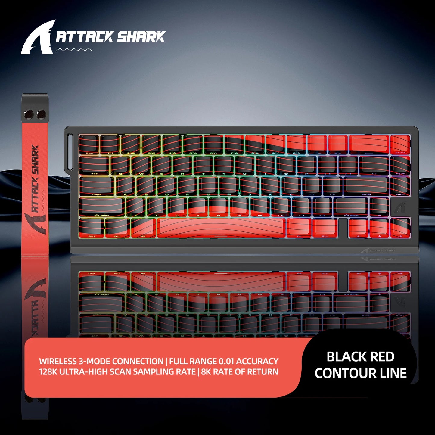ATTACK SHARK X68HE X68Pro He Magnetic Mechanical Keyboard for Pro Gaming 0.01mm Rapid Trigger 8000Hz SOCD/Rs 0.125ms 128K Rate