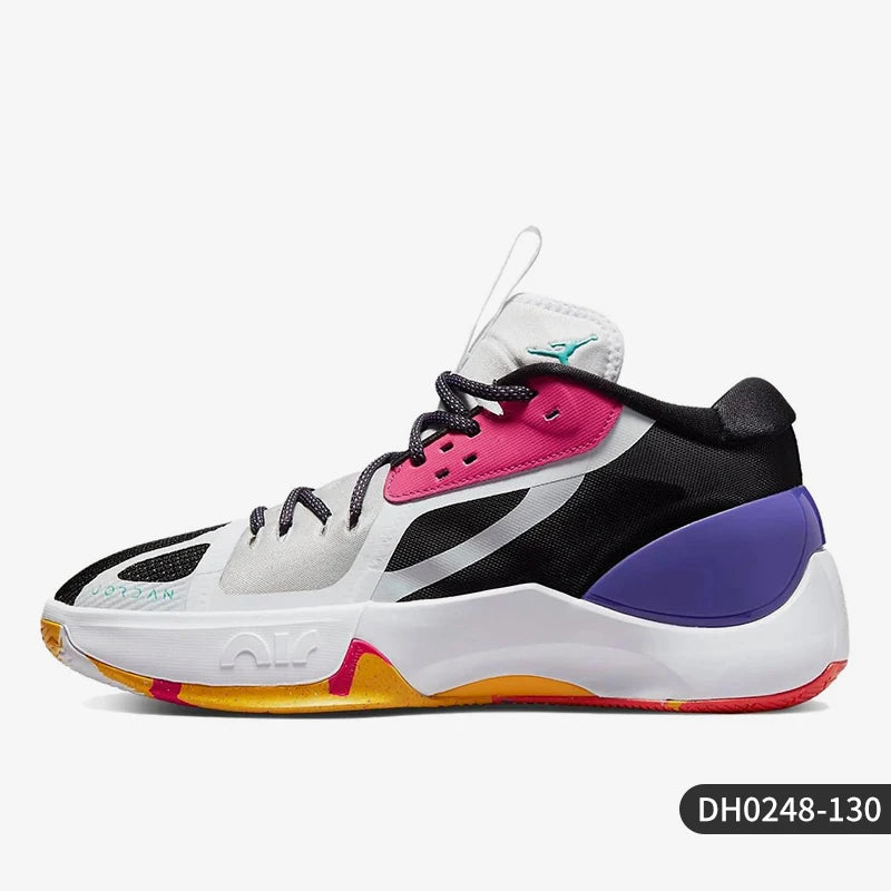 Nike genuine JORDAN men's comfortable shock-absorbing mid top practical basketball shoes DH0248-130