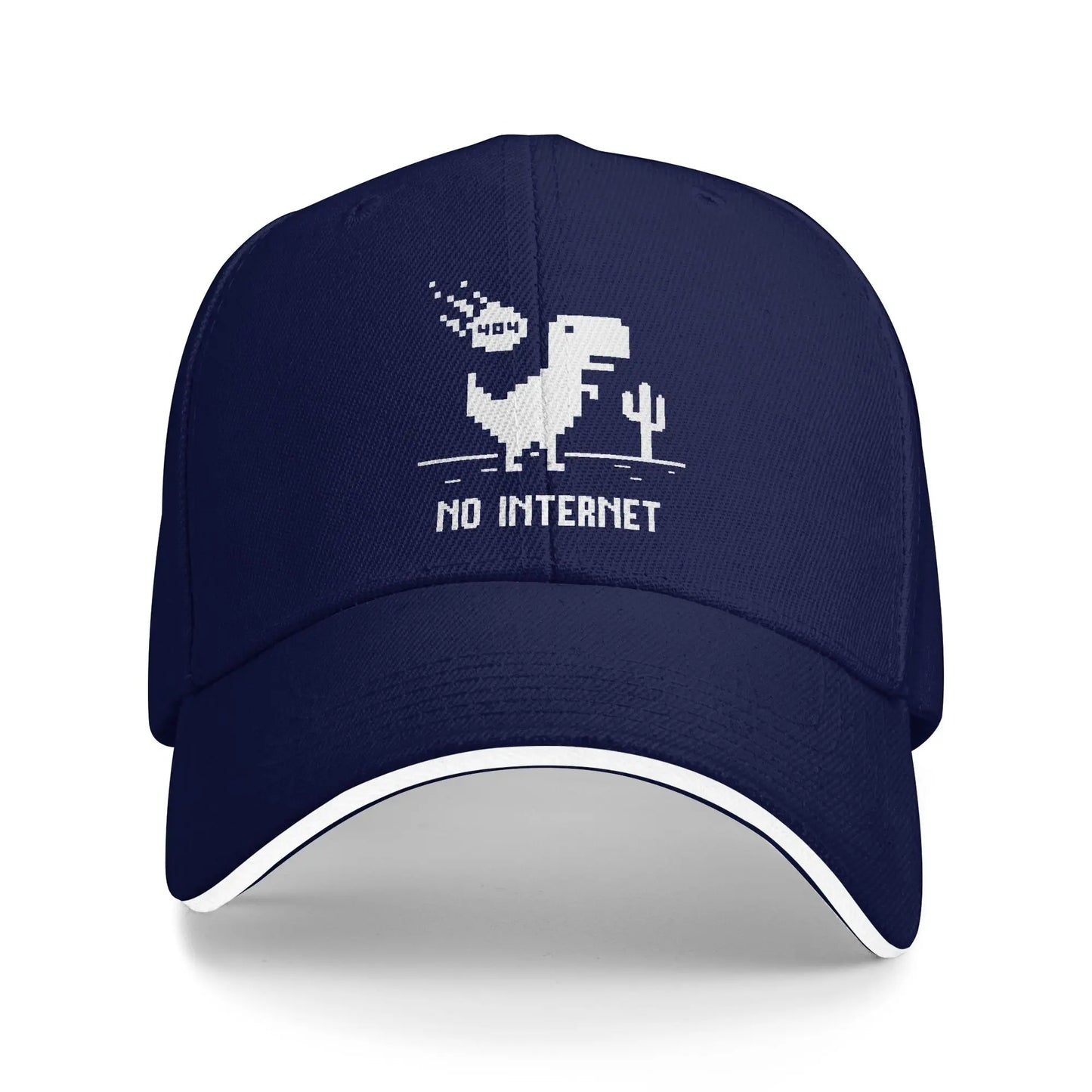 Summer Casual Baseball Cap Funny No Internet T Rex for Programmers Running Hippie Trucker Hat For Couple Hot Sal Snapback Cap