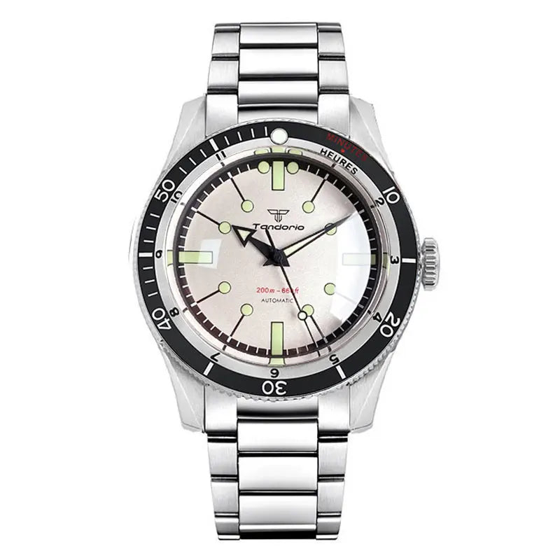 Pilot Watch 200M Water Resistant Mechanical Wristwatch NH35A PT5000 Miyota 8215 Domed Sapphire Glass 120 clicks Bezel Steel Band