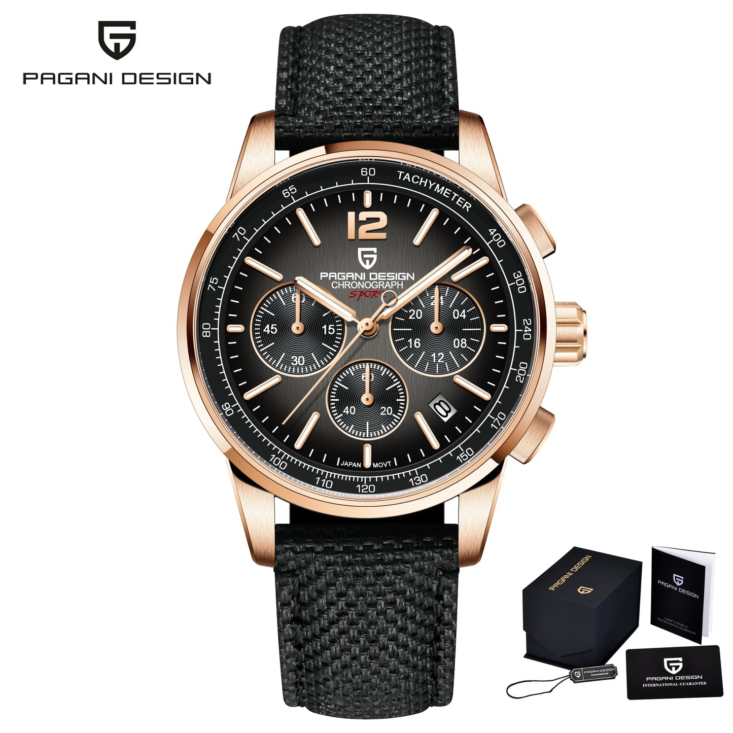 PAGANI DESIGN 2025 New Men Quartz Watches VK63 Fashion Casual 100M Water Resistant Sapphire Glass Stainless Steel Watches