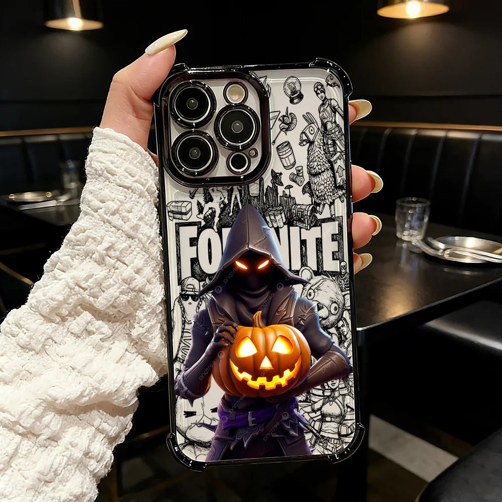 Populært FortniteS-belagt telefoncover til Samsung S26 S25 S24 S23 S22 S21 S20 FE Note20 Edge Plus Ultra 4G 5G – faldbeskyttelse