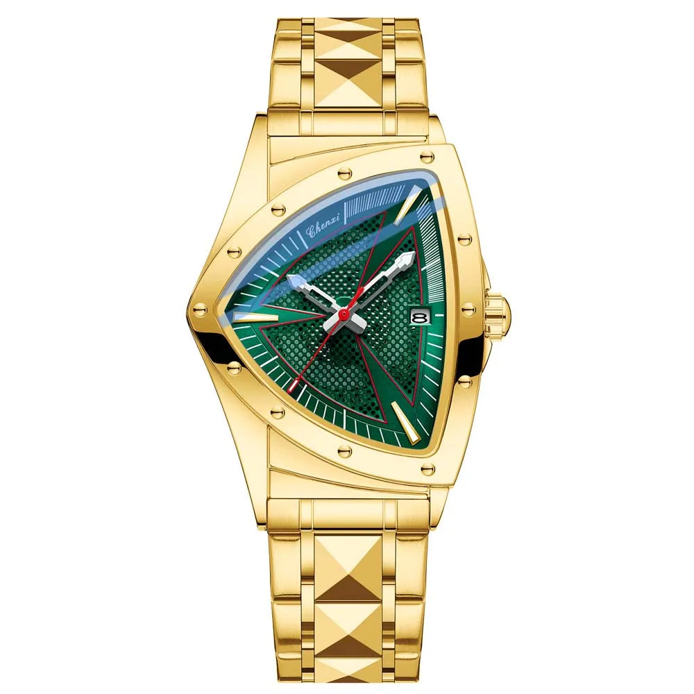 CHENXI Fashion Men's Watch Quartz Wristwatch Casual Hollow Triangle Watch Luxury Men's Gift Clock Relojes Para