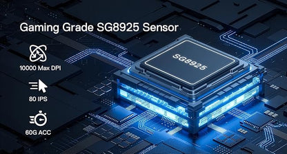 Redragon M618 LIT Wireless Gaming Mouse, 10000 DPI Optical Ergonomic Mouse with 6 Programmable Buttons