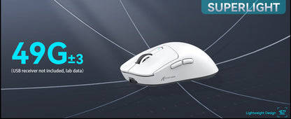 ATTACK SHARK X3 Wireless Gaming Mouse PixArt PAW3395 49g SUPERLIGHT, BT/2.4G Wireless/Wired, 6 Adjustable DPI up to 26000