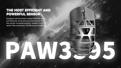 Mysz gamingowa ATTACK SHARK R3 ze stopu magnezu 8K SUPERLIGHT 8000Hz 6 regulowanych poziomów DPI do 26000 PAW3395 BT/2.4G bezprzewodowa/przewodowa