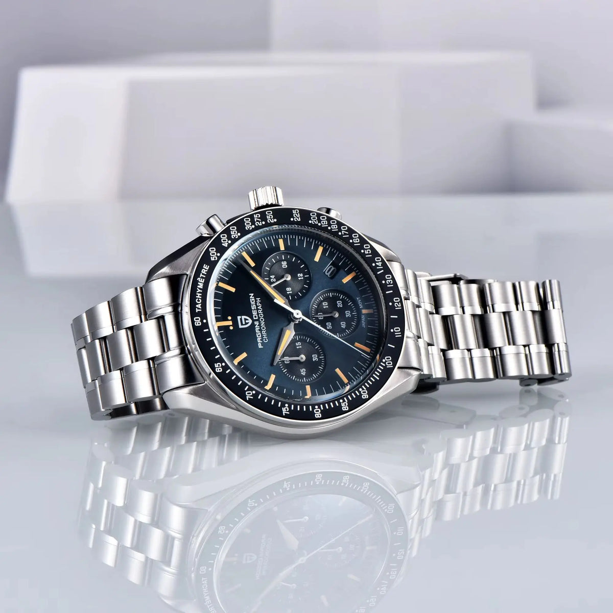 PAGANI DESIGN Nouvelle CK2988 Moon Watches Montre rétro de luxe à quartz pour homme Verre saphir Chronographe de vitesse Montre-bracelet pour homme
