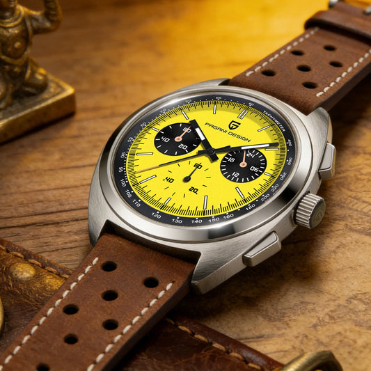 Retro Men's Watch PAGANI DESIGN 2026 New Collection, Quartz Chronograph, Japanese VK63 Sapphire Glass, Local Shipping
