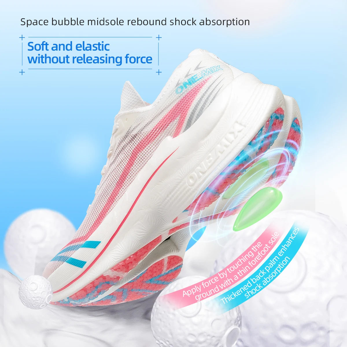 ONEMIX New Marathon Carbon Plate Running Racing Shoes Men Professional Stable Support Shock-relief Ultra-light Rebound Sneakers