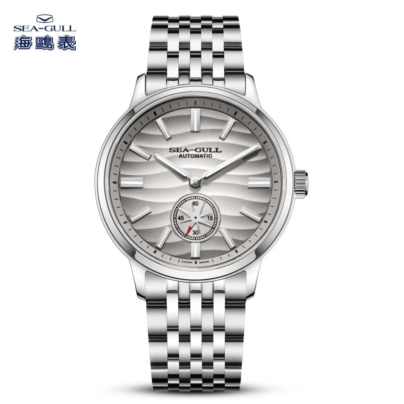 Seagull Natural Series 39.5mm Men's Watch Automatic Mechanical Watches Luminous Stainless Steel Sapphire Bracelet 2026 New 6180