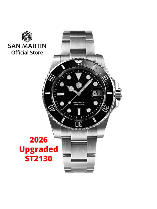 San Martin Upgraded Version 40mm Water Ghost Diver Watch Men Luxury Automatic Mechanical Watches Sapphire Waterproof 200m SN0017