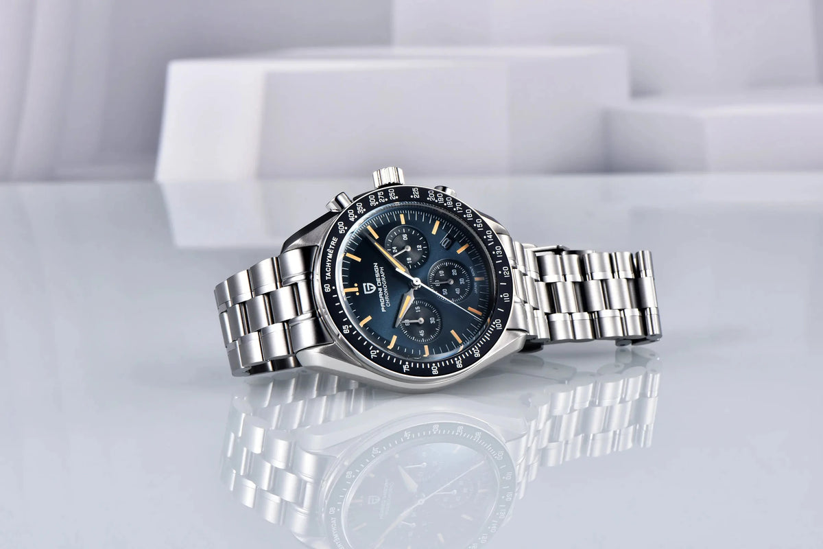 PAGANI DESIGN New men’s watches, luxury quartz watch, speed chronograph, AR sapphire glasses, 100M water-resistant, business watch 2026, EU local shipping