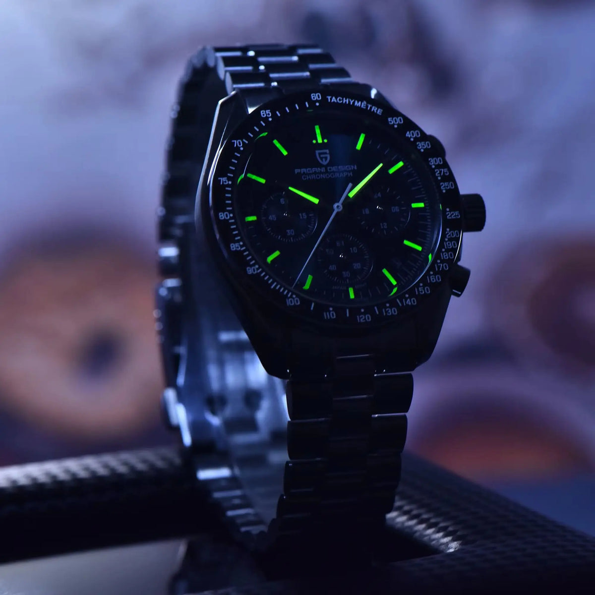 PAGANI DESIGN Nouvelle CK2988 Moon Watches Montre rétro de luxe à quartz pour homme Verre saphir Chronographe de vitesse Montre-bracelet pour homme
