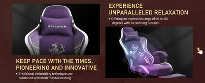 GTPLAYER Dragon Series Gaming Chair with Bluetooth Speakers, Footrest, Ergonomic Gamer Chair, Adjustable Reclining Computer Office Chair