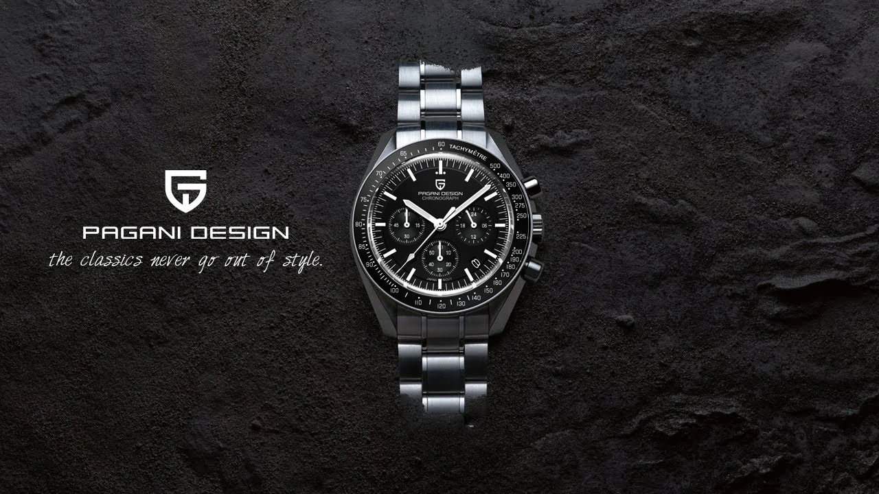 PAGANI DESIGN 2026 New Mens Watches Panda Moon Watch Luxury Quartz Watch For Men Automatic Date Sport Chronograph Wristwatch Men