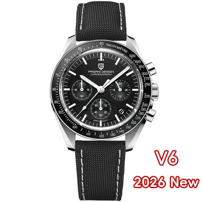 PAGANI DESIGN Nouvelle CK2988 Moon Watches Montre rétro de luxe à quartz pour homme Verre saphir Chronographe de vitesse Montre-bracelet pour homme