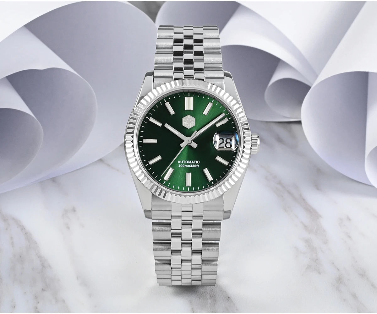 San Martin 36.5mm Men Dress Watch Top Brand Luxury Automatic Mechanical Fashion Couples Watches Sapphire Waterproof 100m BGW9