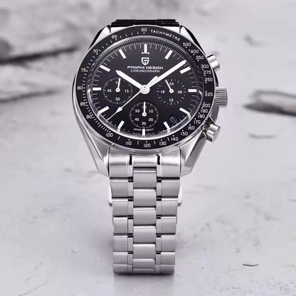 2026 New PAGANI DESIGN V6 Moon Men's Watch Speed Sports Chronograph Quartz Watch Men AR Sapphire Ceramic Bezel Safe Clock