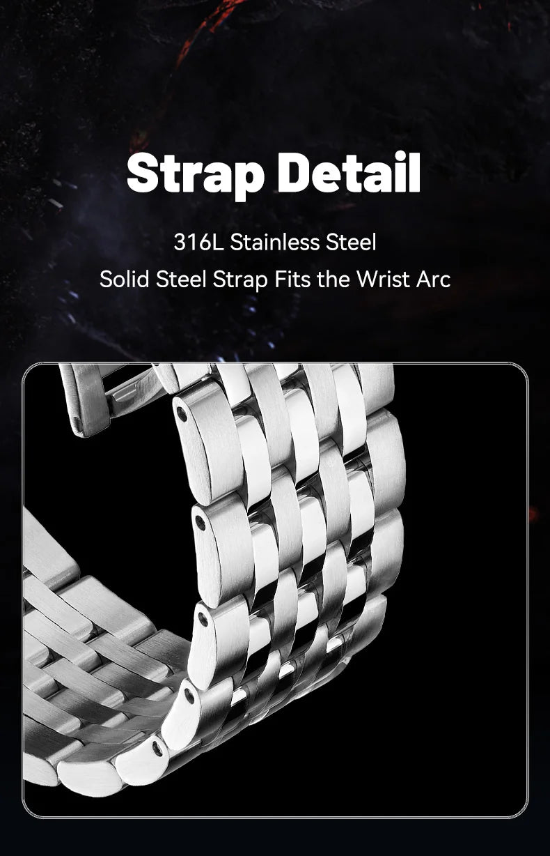 Seagull Natural Series 39.5mm Men's Watch Automatic Mechanical Watches Luminous Stainless Steel Sapphire Bracelet 2026 New 6180