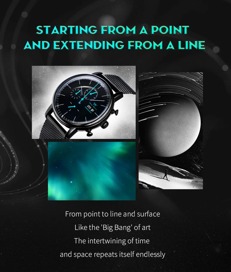 WM Watch Quartz Watches Casual Business Sapphire Crystal Water Resistant Stainless Steel Welly Merck Watch 014M