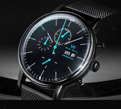 WM Watch Quartz Watches Casual Business Sapphire Crystal Water Resistant Stainless Steel Welly Merck Watch 014M