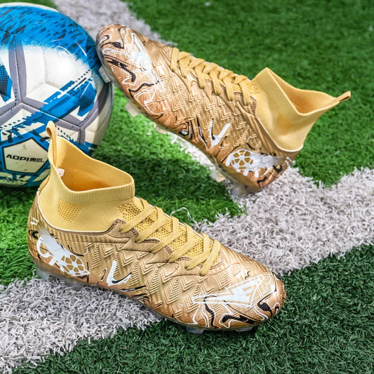Professional Adult Men's Breathable Football Shoes With Long Studs Wear-Resistant Anti-Slip