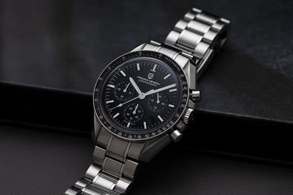 PAGANI DESIGN 2026 New Meteorite pattern dial Luxury Quartz Watch For Men Speed Sport Chronograph AR Sapphire crystal Wristwatch