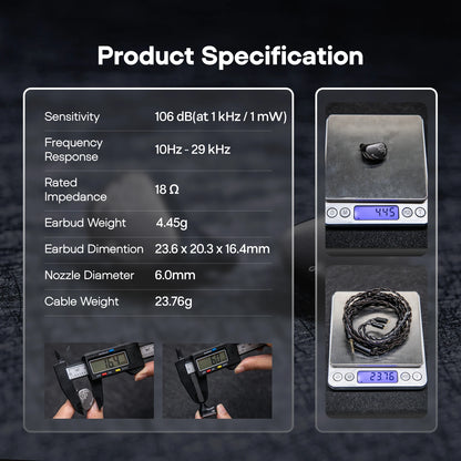 Linsoul Kiwi Ears Cadenza II IEM 10mm Titanium DD with KARS 2.0 Premium Construction Hifi Earphones with Detachable Cable System