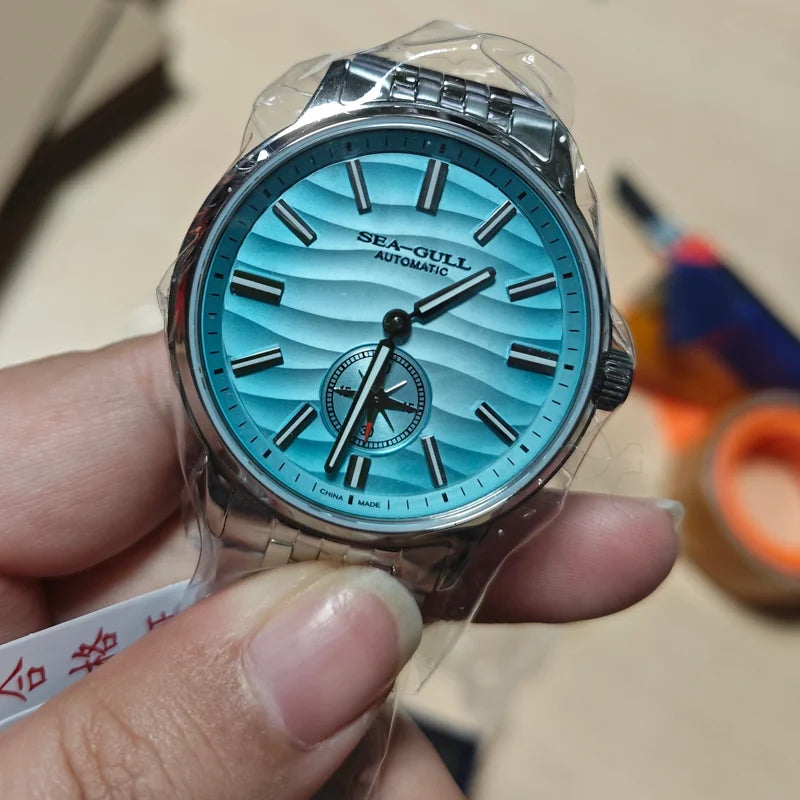 Seagull Natural Series 39.5mm Men's Watch Automatic Mechanical Watches Luminous Stainless Steel Sapphire Bracelet 2026 New 6180