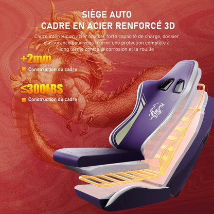 GTPLAYER Dragon Series Gaming Chair with Bluetooth Speakers, Footrest, Ergonomic Gamer Chair, Adjustable Reclining Computer Office Chair
