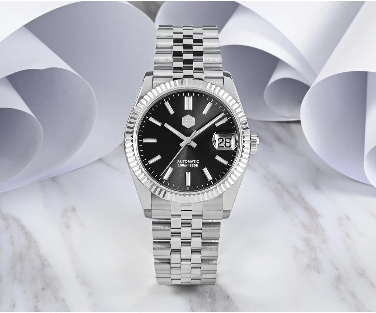 San Martin 36.5mm Men Dress Watch Top Brand Luxury Automatic Mechanical Fashion Couples Watches Sapphire Waterproof 100m BGW9