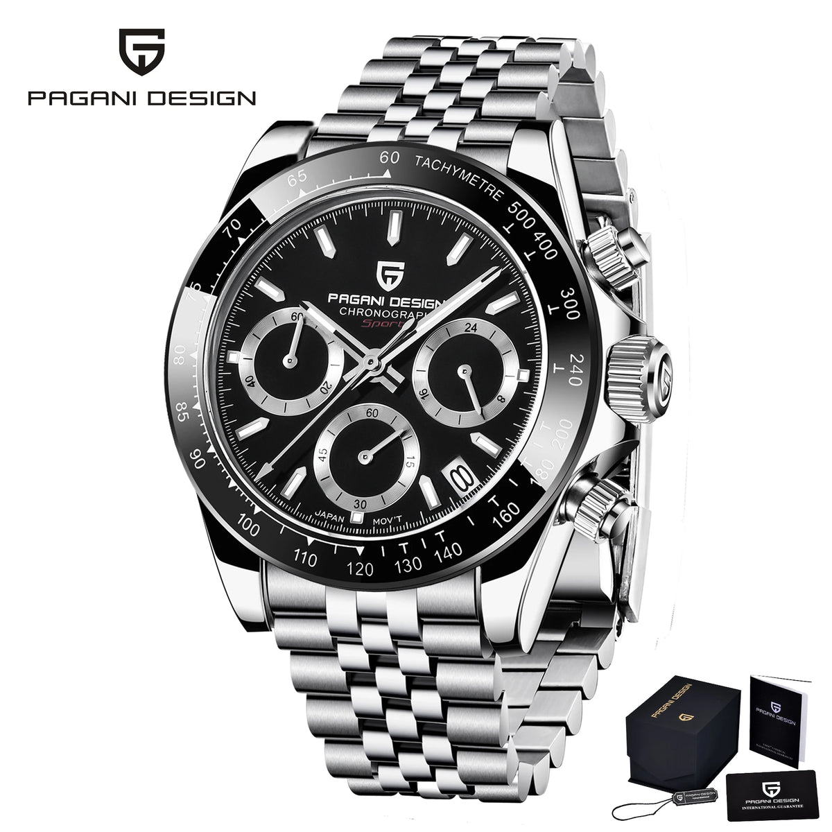 PAGANI DESIGN 2026 NEW 1664 Meteorite Dial Men's Watches Luxury Sapphire Quartz watch for men Sport Chronograph men Reloj Hombre