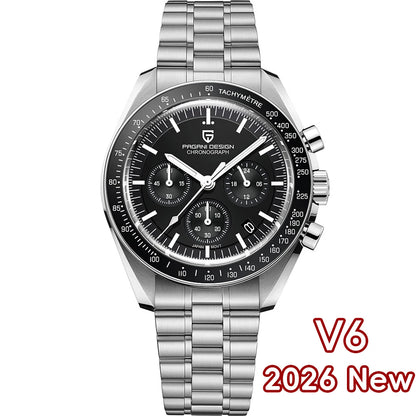 PAGANI DESIGN Nouvelle CK2988 Moon Watches Montre rétro de luxe à quartz pour homme Verre saphir Chronographe de vitesse Montre-bracelet pour homme