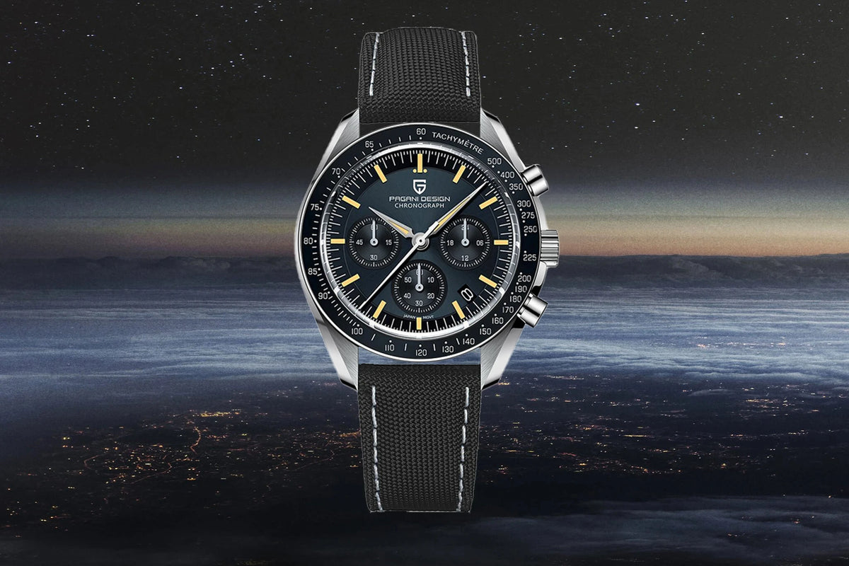 PAGANI DESIGN New men’s watches, luxury quartz watch, speed chronograph, AR sapphire glasses, 100M water-resistant, business watch 2026, EU local shipping